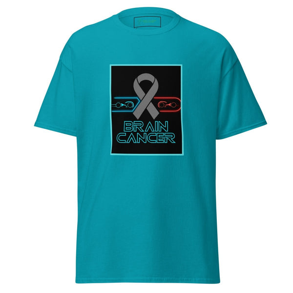 Brain Cancer Neon Duel Tee - JohnVsGBMTropical BlueS