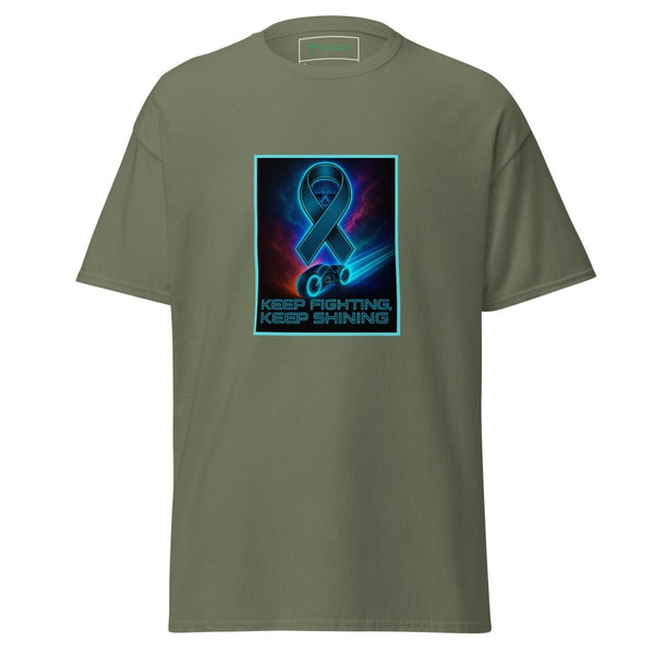 Brain Cancer Neon Fighting Tee - JohnVsGBMMilitary GreenS