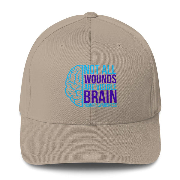 Brain Cancer Neon Fitted Cap - JohnVsGBMGreyS/M