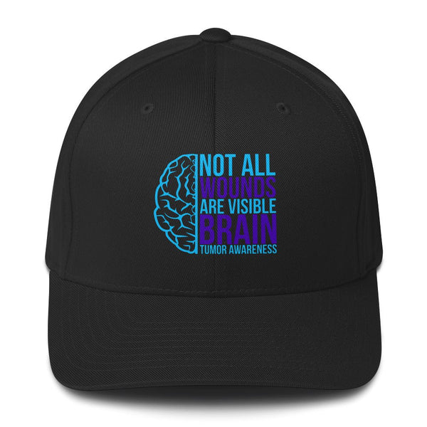 Brain Cancer Neon Fitted Cap - JohnVsGBMBlackS/M