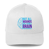 Brain Cancer Neon Fitted Cap - JohnVsGBMWhiteS/M