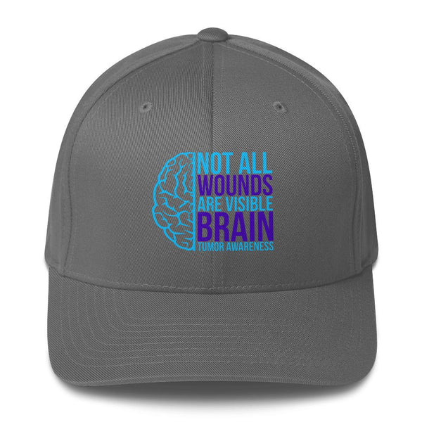 Brain Cancer Neon Fitted Cap - JohnVsGBMGreyS/M