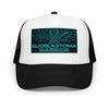Brain Cancer Neon GBM Warrior Trucker Hat - JohnVsGBMBlack / White / Black