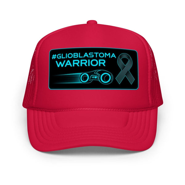 Brain Cancer Neon Glioblastoma Trucker Hat - JohnVsGBMRed