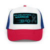 Brain Cancer Neon Glioblastoma Trucker Hat - JohnVsGBMWhite / Royal / Red