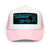 Brain Cancer Neon Glioblastoma Trucker Hat - JohnVsGBMLight Pink / White / Light Pink