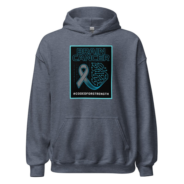 Brain Cancer Neon Hashtag Hoodie - JohnVsGBMHeather Sport Dark NavyS