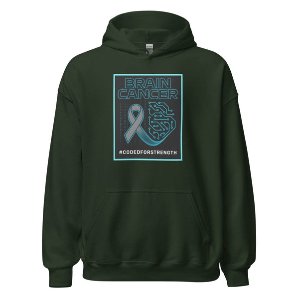 Brain Cancer Neon Hashtag Hoodie - JohnVsGBMForest GreenS