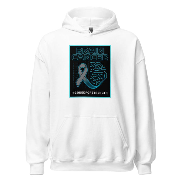 Brain Cancer Neon Hashtag Hoodie - JohnVsGBMWhiteS