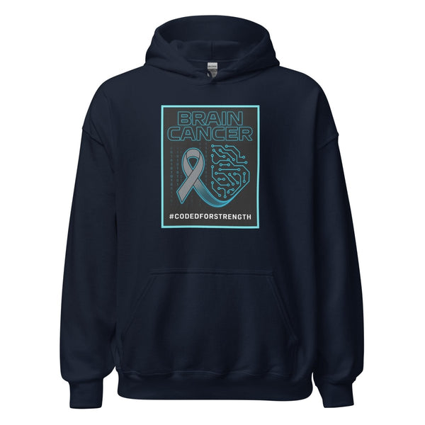 Brain Cancer Neon Hashtag Hoodie - JohnVsGBMNavyS