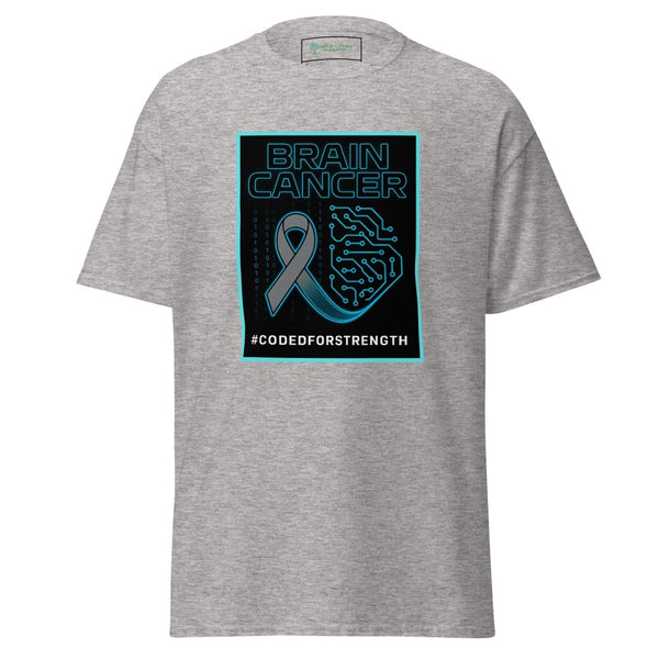 Brain Cancer Neon Hashtag Tee - JohnVsGBMSport GreyS