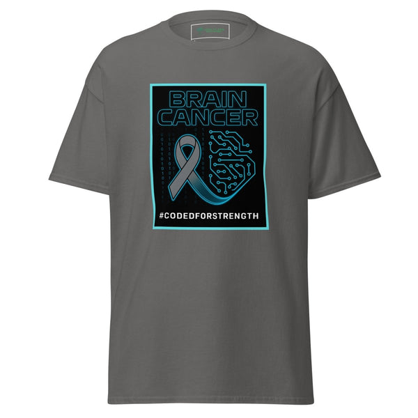Brain Cancer Neon Hashtag Tee - JohnVsGBMCharcoalS