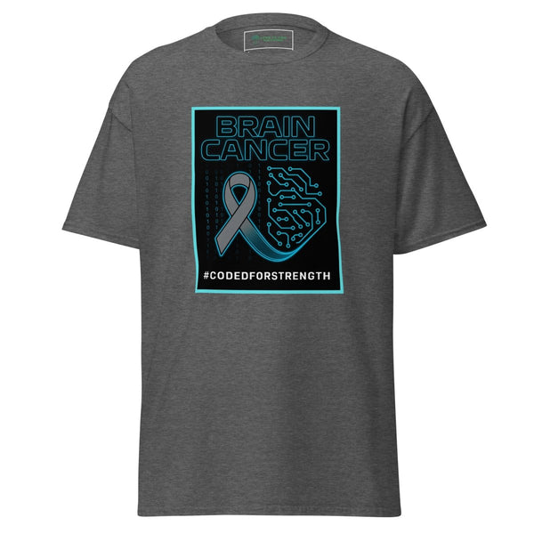Brain Cancer Neon Hashtag Tee - JohnVsGBMDark HeatherS