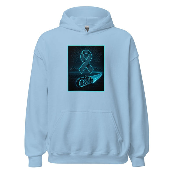 Brain Cancer Neon Landscape Hoodie - JohnVsGBMLight BlueS