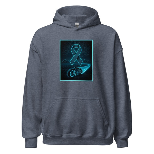Brain Cancer Neon Landscape Hoodie - JohnVsGBMHeather Sport Dark NavyS