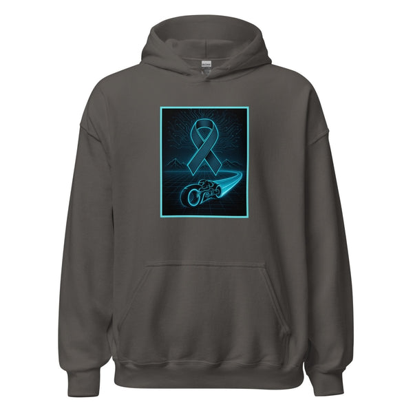 Brain Cancer Neon Landscape Hoodie - JohnVsGBMCharcoalS