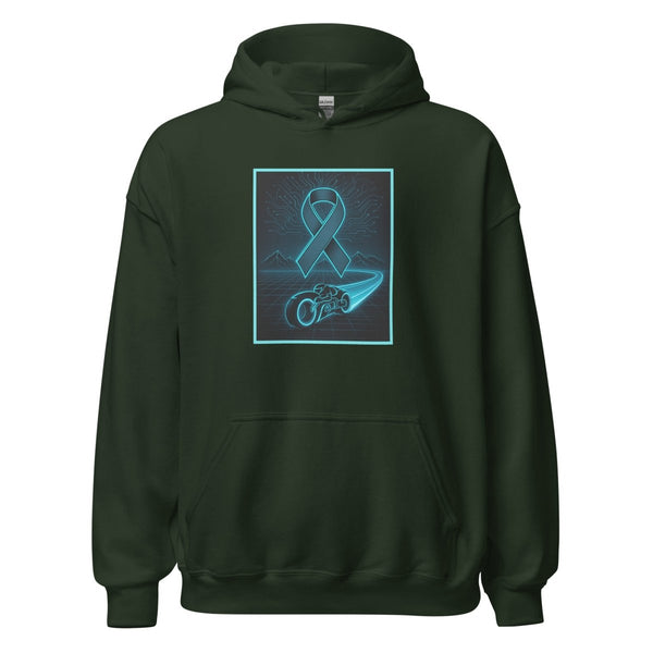 Brain Cancer Neon Landscape Hoodie - JohnVsGBMForest GreenS
