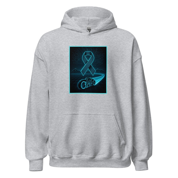 Brain Cancer Neon Landscape Hoodie - JohnVsGBMSport GreyS