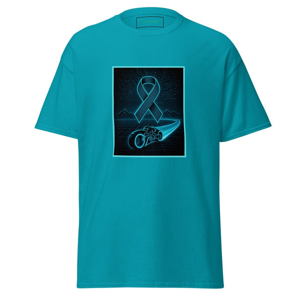 Brain Cancer Neon Landscape Tee - JohnVsGBMTropical BlueS