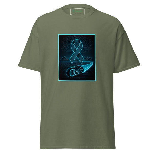 Brain Cancer Neon Landscape Tee - JohnVsGBMMilitary GreenS