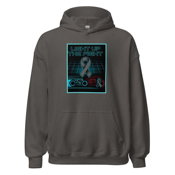 Brain Cancer Neon Light Up Hoodie - JohnVsGBMCharcoalS