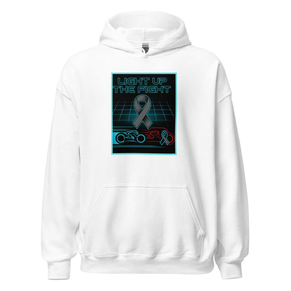 Brain Cancer Neon Light Up Hoodie - JohnVsGBMWhiteS