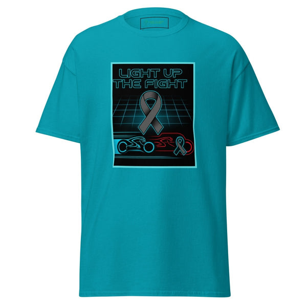 Brain Cancer Neon Light Up Tee - JohnVsGBMTropical BlueS