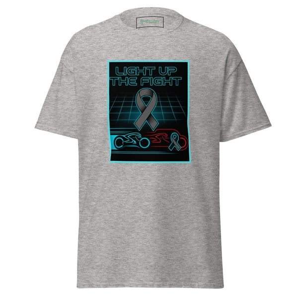 Brain Cancer Neon Light Up Tee - JohnVsGBMSport GreyS