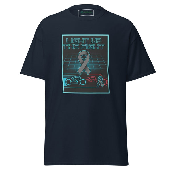 Brain Cancer Neon Light Up Tee - JohnVsGBMNavyS