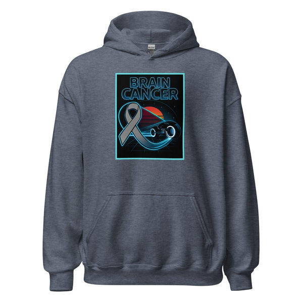 Brain Cancer Neon Moon Hoodie - JohnVsGBMHeather Sport Dark NavyS
