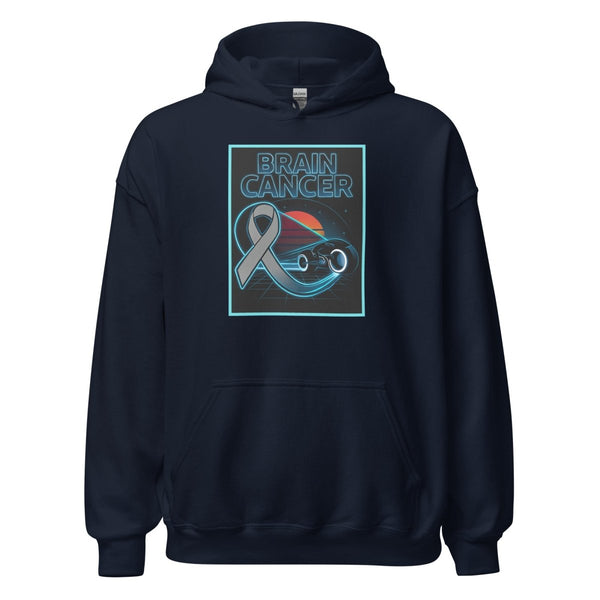 Brain Cancer Neon Moon Hoodie - JohnVsGBMNavyS