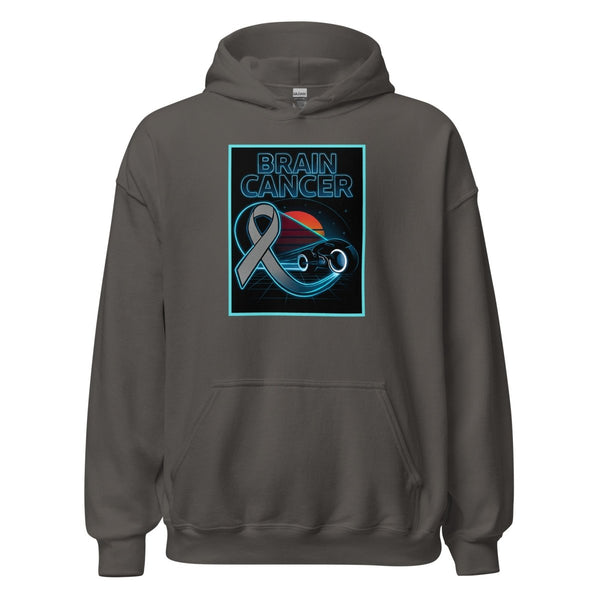 Brain Cancer Neon Moon Hoodie - JohnVsGBMCharcoalS