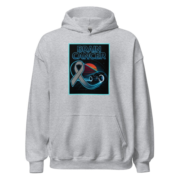 Brain Cancer Neon Moon Hoodie - JohnVsGBMSport GreyS