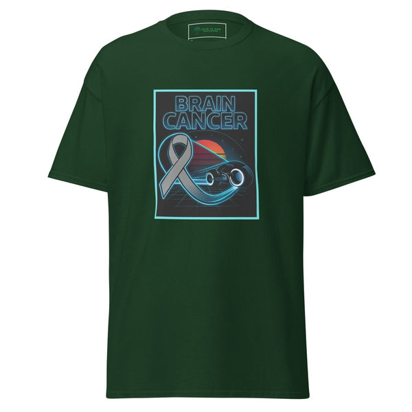 Brain Cancer Neon Moon Tee - JohnVsGBMForest GreenS