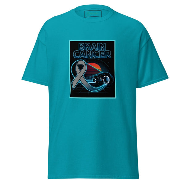 Brain Cancer Neon Moon Tee - JohnVsGBMTropical BlueS