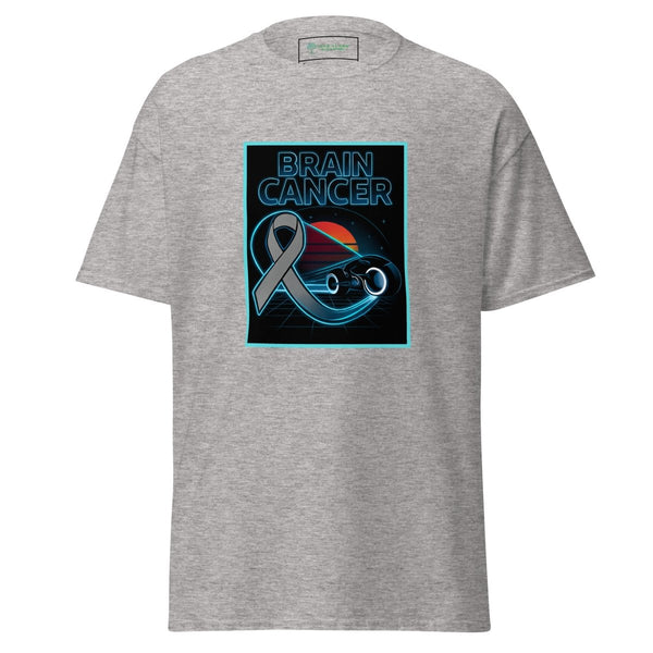 Brain Cancer Neon Moon Tee - JohnVsGBMSport GreyS