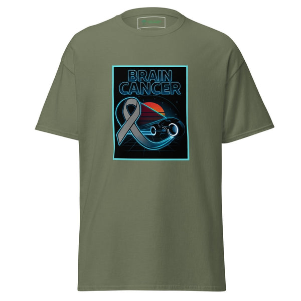 Brain Cancer Neon Moon Tee - JohnVsGBMMilitary GreenS