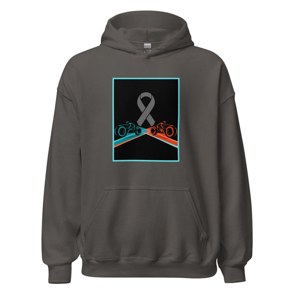 Brain Cancer Neon Races Hoodie - JohnVsGBMCharcoalS