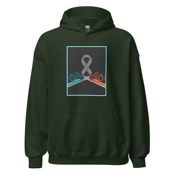 Brain Cancer Neon Races Hoodie - JohnVsGBMForest GreenS