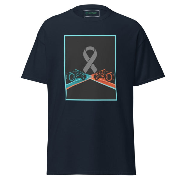 Brain Cancer Neon Racing Tee - JohnVsGBMNavyS