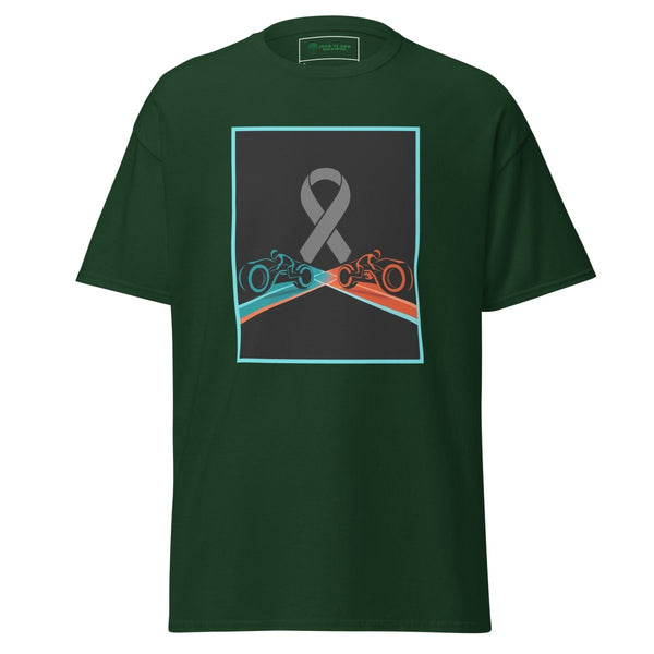 Brain Cancer Neon Racing Tee - JohnVsGBMForest GreenS