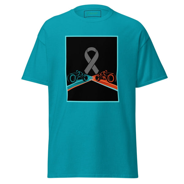 Brain Cancer Neon Racing Tee - JohnVsGBMTropical BlueS
