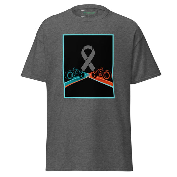 Brain Cancer Neon Racing Tee - JohnVsGBMDark HeatherS