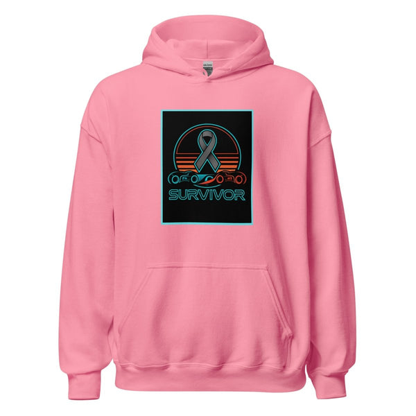 Brain Cancer Neon Retro Hoodie - JohnVsGBMAzaleaS