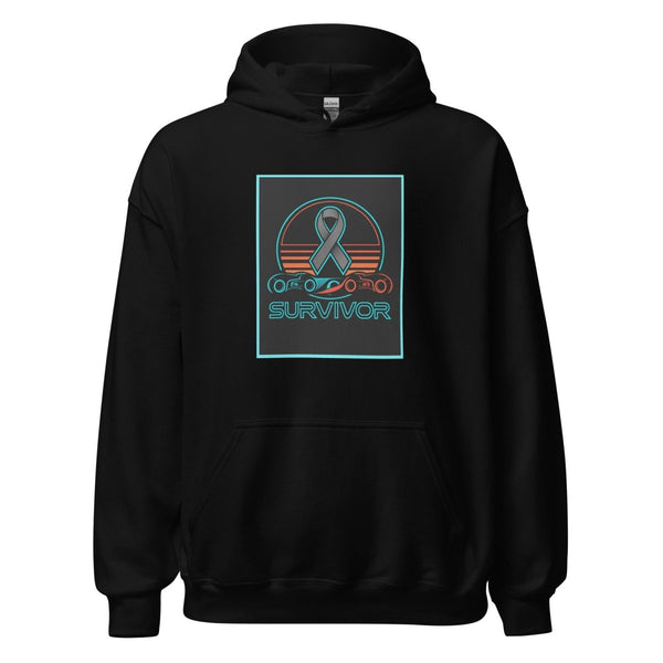 Brain Cancer Neon Retro Hoodie - JohnVsGBMBlackS