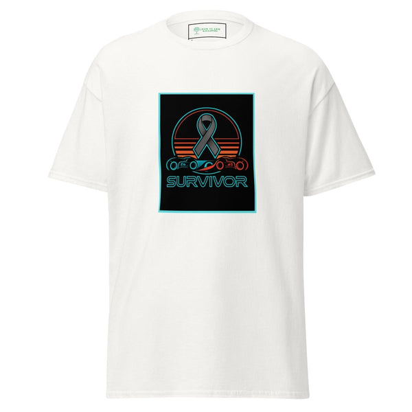 Brain Cancer Neon Retro Tee - JohnVsGBMWhiteS