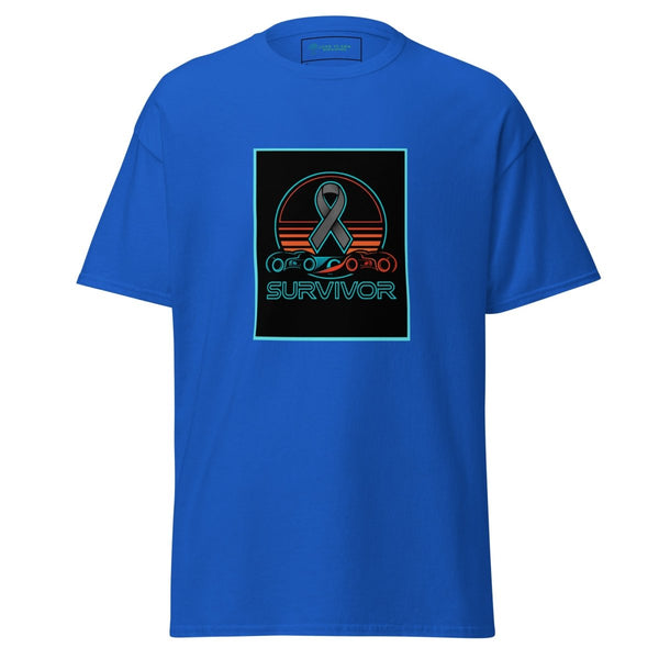 Brain Cancer Neon Retro Tee - JohnVsGBMRoyalS