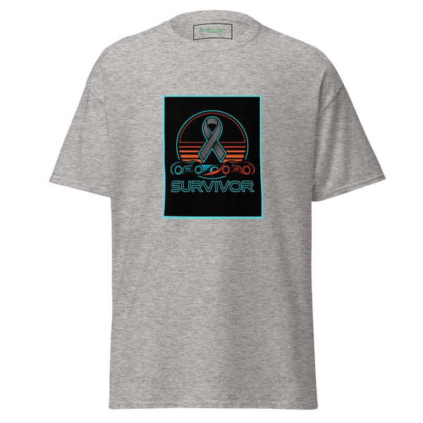 Brain Cancer Neon Retro Tee - JohnVsGBMSport GreyS