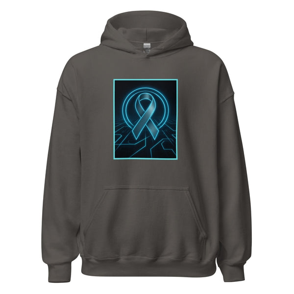 Brain Cancer Neon Ribbon Hoodie - JohnVsGBMCharcoalS