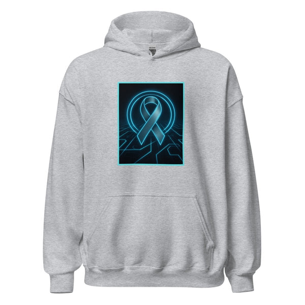 Brain Cancer Neon Ribbon Hoodie - JohnVsGBMSport GreyS